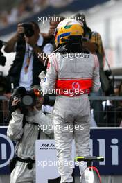 05.08.2007 Budapest, Hungary,  Lewis Hamilton (GBR), McLaren Mercedes - Formula 1 World Championship, Rd 11, Hungarian Grand Prix, Sunday Podium