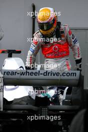 05.08.2007 Budapest, Hungary,  Lewis Hamilton (GBR), McLaren Mercedes - Formula 1 World Championship, Rd 11, Hungarian Grand Prix, Sunday Podium