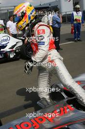 04.08.2007 Budapest, Hungary,  2nd, Lewis Hamilton (GBR), McLaren Mercedes, MP4-22 - Formula 1 World Championship, Rd 11, Hungarian Grand Prix, Saturday Qualifying