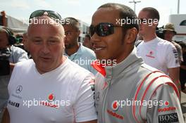 05.08.2007 Budapest, Hungary,  Lewis Hamilton (GBR), McLaren Mercedes arrives at the circuit - Formula 1 World Championship, Rd 11, Hungarian Grand Prix, Sunday