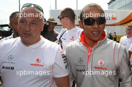 05.08.2007 Budapest, Hungary,  Lewis Hamilton (GBR), McLaren Mercedes arrives at the circuit - Formula 1 World Championship, Rd 11, Hungarian Grand Prix, Sunday