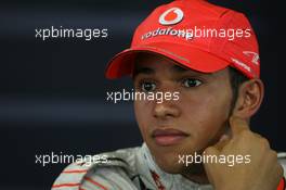 05.08.2007 Budapest, Hungary,  Lewis Hamilton (GBR), McLaren Mercedes - Formula 1 World Championship, Rd 11, Hungarian Grand Prix, Sunday Press Conference