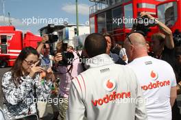 05.08.2007 Budapest, Hungary,  Lewis Hamilton (GBR), McLaren Mercedes arrives at the circuit - Formula 1 World Championship, Rd 11, Hungarian Grand Prix, Sunday