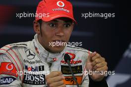 05.08.2007 Budapest, Hungary,  Winner, 1st, Lewis Hamilton (GBR), McLaren Mercedes, MP4-22 - Formula 1 World Championship, Rd 11, Hungarian Grand Prix, Sunday Press Conference