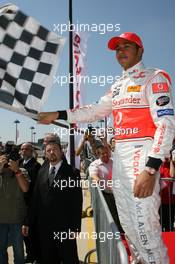 02.08.2007 Budapest, Hungary,  Lewis Hamilton (GBR), McLaren Mercedes with Vodafone Karting and opening of shop in Budapest - Formula 1 World Championship, Rd 11, Hungarian Grand Prix, Thursday