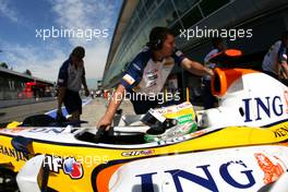 07.09.2007 Monza, Italy,  Giancarlo Fisichella (ITA), Renault F1 Team - Formula 1 World Championship, Rd 13, Italian Grand Prix, Friday