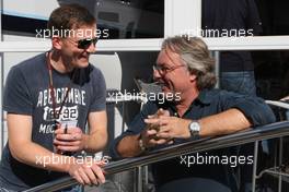 07.09.2007 Monza, Italy,  Georg Nolte [journalist / BILD] talks with Keke Rosberg (FIN) - Formula 1 World Championship, Rd 13, Italian Grand Prix, Friday