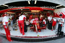 07.09.2007 Monza, Italy,  Scuderia Ferrari, F2007, Garage feature - Formula 1 World Championship, Rd 13, Italian Grand Prix, Friday Practice