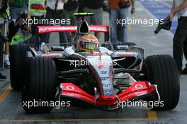 07.09.2007 Monza, Italy,  Lewis Hamilton (GBR), McLaren Mercedes, MP4-22 - Formula 1 World Championship, Rd 13, Italian Grand Prix, Friday Practice