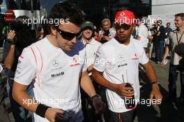 07.09.2007 Monza, Italy,  Fernando Alonso (ESP), McLaren Mercedes and Lewis Hamilton (GBR), McLaren Mercedes - Formula 1 World Championship, Rd 13, Italian Grand Prix, Friday