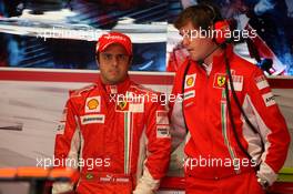 07.09.2007 Monza, Italy,  Felipe Massa (BRA), Scuderia Ferrari and Rob Smedly, (GBR), Scuderia Ferrari, Track Engineer of Felipe Massa (BRA) - Formula 1 World Championship, Rd 13, Italian Grand Prix, Friday Practice