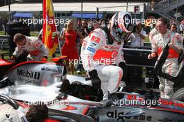 09.09.2007 Monza, Italy,  Fernando Alonso (ESP), McLaren Mercedes, MP4-22 - Formula 1 World Championship, Rd 13, Italian Grand Prix, Sunday Pre-Race Grid