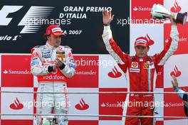 Fernando Alonso (ESP), McLaren Mercedes, Kimi Raikkonen (FIN), Räikkönen, Scuderia Ferrari - Formula 1 World Championship, Rd 13, Italian Grand Prix, Sunday Podium