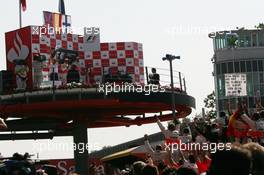 09.09.2007 Monza, Italy,  Lewis Hamilton (GBR), McLaren Mercedes, Fernando Alonso (ESP), McLaren Mercedes, Kimi Raikkonen (FIN), Räikkönen, Scuderia Ferrari - Formula 1 World Championship, Rd 13, Italian Grand Prix, Sunday Podium