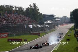 09.09.2007 Monza, Italy,  Vitantonio Liuzzi (ITA), Scuderia Toro Rosso, Adrian Sutil (GER), Spyker F1 Team - Formula 1 World Championship, Rd 13, Italian Grand Prix, Sunday Race