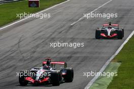 09.09.2007 Monza, Italy,  Fernando Alonso (ESP), McLaren Mercedes, Lewis Hamilton (GBR), McLaren Mercedes - Formula 1 World Championship, Rd 13, Italian Grand Prix, Sunday Race