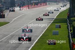 09.09.2007 Monza, Italy,  Fernando Alonso (ESP), McLaren Mercedes, Lewis Hamilton (GBR), McLaren Mercedes - Formula 1 World Championship, Rd 13, Italian Grand Prix, Sunday Race