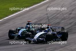 09.09.2007 Monza, Italy,  Jenson Button (GBR), Honda Racing F1 Team, Nico Rosberg (GER), WilliamsF1 Team - Formula 1 World Championship, Rd 13, Italian Grand Prix, Sunday Race