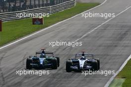 09.09.2007 Monza, Italy,  Jenson Button (GBR), Honda Racing F1 Team, Nico Rosberg (GER), WilliamsF1 Team - Formula 1 World Championship, Rd 13, Italian Grand Prix, Sunday Race