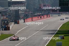 09.09.2007 Monza, Italy,  Kimi Raikkonen (FIN), Räikkönen, Scuderia Ferrari goes out of the pits - Formula 1 World Championship, Rd 13, Italian Grand Prix, Sunday Race