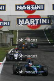09.09.2007 Monza, Italy,  Jenson Button (GBR), Honda Racing F1 Team, RA107 and Nico Rosberg (GER), WilliamsF1 Team, FW29 - Formula 1 World Championship, Rd 13, Italian Grand Prix, Sunday Race