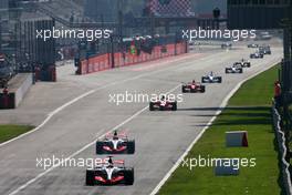 09.09.2007 Monza, Italy,  Fernando Alonso (ESP), McLaren Mercedes, Lewis Hamilton (GBR), McLaren Mercedes - Formula 1 World Championship, Rd 13, Italian Grand Prix, Sunday Race