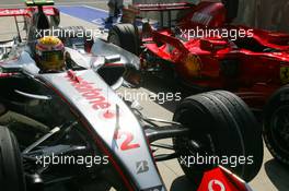 08.09.2007 Monza, Italy,  2nd, Lewis Hamilton (GBR), McLaren Mercedes, MP4-22 - Formula 1 World Championship, Rd 13, Italian Grand Prix, Saturday Qualifying