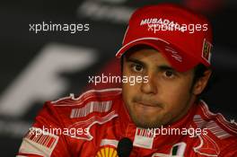 08.09.2007 Monza, Italy,  Felipe Massa (BRA), Scuderia Ferrari - Formula 1 World Championship, Rd 13, Italian Grand Prix, Saturday Press Conference