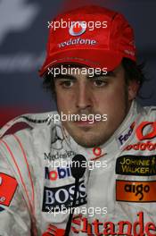 08.09.2007 Monza, Italy,  Fernando Alonso (ESP), McLaren Mercedes - Formula 1 World Championship, Rd 13, Italian Grand Prix, Saturday Press Conference
