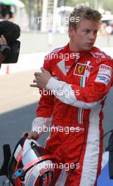 08.09.2007 Monza, Italy,  Kimi Raikkonen (FIN), Räikkönen, Scuderia Ferrari, F2007, crashed heavily in Free Practice 3 - Formula 1 World Championship, Rd 13, Italian Grand Prix, Saturday Practice