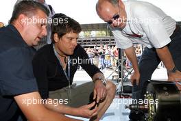 08.09.2007 Monza, Italy,  Jan Ullrich (GER), Professional Road Bicycle rider - Formula 1 World Championship, Rd 13, Italian Grand Prix, Saturday Qualifying