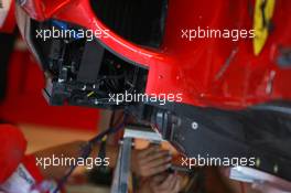 08.09.2007 Monza, Italy,  Scuderia Ferrari rebuild the car of  Kimi Raikkonen (FIN), Räikkönen, Scuderia Ferrari, F2007, after he crashed heavily in Free Practice 3 - Formula 1 World Championship, Rd 13, Italian Grand Prix, Saturday Practice