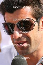 08.09.2007 Monza, Italy,  Luis Figo (POR), Inter Milan football player - Formula 1 World Championship, Rd 13, Italian Grand Prix, Saturday
