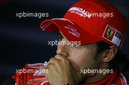 08.09.2007 Monza, Italy,  Felipe Massa (BRA), Scuderia Ferrari - Formula 1 World Championship, Rd 13, Italian Grand Prix, Saturday Press Conference