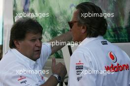 09.09.2007 Monza, Italy,  Norbert Haug (GER), Mercedes, Motorsport chief and Mansour Ojeh, Commercial Director of the TAG McLaren - Formula 1 World Championship, Rd 13, Italian Grand Prix, Sunday