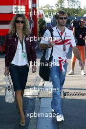 09.09.2007 Monza, Italy,  Jarno Trulli (ITA), Toyota Racing with his wife Barbera Trulli (ITA) - Formula 1 World Championship, Rd 13, Italian Grand Prix, Sunday