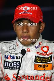 09.09.2007 Monza, Italy,  Lewis Hamilton (GBR), McLaren Mercedes - Formula 1 World Championship, Rd 13, Italian Grand Prix, Sunday Press Conference