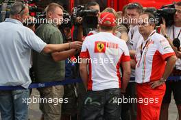 06.09.2007 Monza, Italy,  Kimi Raikkonen (FIN), Räikkönen, Scuderia Ferrari is interviewed by the press - Formula 1 World Championship, Rd 13, Italian Grand Prix, Thursday