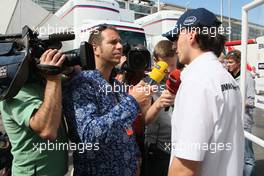 06.09.2007 Monza, Italy,  Kai Ebel [TV] in an interview with Robert Kubica (POL),  BMW Sauber F1 Team - Formula 1 World Championship, Rd 13, Italian Grand Prix, Thursday