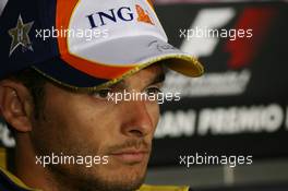 06.09.2007 Monza, Italy,  Giancarlo Fisichella (ITA), Renault F1 Team - Formula 1 World Championship, Rd 13, Italian Grand Prix, Thursday Press Conference