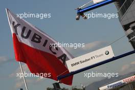 06.09.2007 Monza, Italy,  Robert Kubica (POL),  BMW Sauber F1 Team FLAG - Formula 1 World Championship, Rd 13, Italian Grand Prix, Thursday
