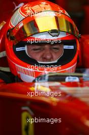 07.12.2007 Jerez, Spain,  Michael Schumacher (GER), Test Driver, Scuderia Ferrari, yawning - Formula 1 Testing, Jerez