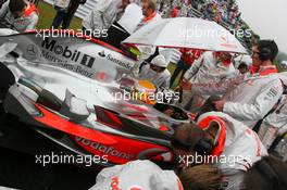 30.09.2007 Gotemba, Japan,  Lewis Hamilton (GBR), McLaren Mercedes - Formula 1 World Championship, Rd 15, Japanese Grand Prix, Sunday Pre-Race Grid