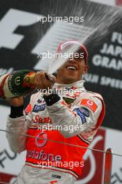 30.09.2007 Gotemba, Japan,  Winner, 1st, Lewis Hamilton (GBR), McLaren Mercedes, MP4-22 - Formula 1 World Championship, Rd 15, Japanese Grand Prix, Sunday Podium