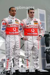 15.01.2007 Valencia, Spain Fernando Alonso (ESP), McLaren Mercedes, Lewis Hamilton (GBR), McLaren Mercedes - McLaren Mercedes MP4-22 Launch