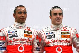 15.01.2007 Valencia, Spain Fernando Alonso (ESP), McLaren Mercedes, Lewis Hamilton (GBR), McLaren Mercedes - McLaren Mercedes MP4-22 Launch