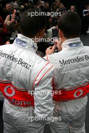 15.01.2007 Valencia, Spain Fernando Alonso (ESP), McLaren Mercedes, Lewis Hamilton (GBR), McLaren Mercedes - McLaren Mercedes MP4-22 Launch