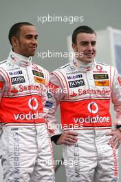 15.01.2007 Valencia, Spain Fernando Alonso (ESP), McLaren Mercedes, Lewis Hamilton (GBR), McLaren Mercedes - McLaren Mercedes MP4-22 Launch