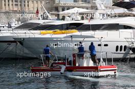 25.05.2007 Monte Carlo, Monaco,  A water cleaning boat in the harbour of Monaco - Formula 1 World Championship, Rd 5, Monaco Grand Prix, Friday