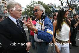 27.05.2007 Monte Carlo, Monaco,  Max Mosley (GBR), FIA President, Flavio Briatore (ITA), Renault F1 Team, Team Chief, Managing Director and his Fiancee, Elisabetta Gregoraci (ITA), Lingerie Model - Formula 1 World Championship, Rd 5, Monaco Grand Prix, Sunday Pre-Race Grid